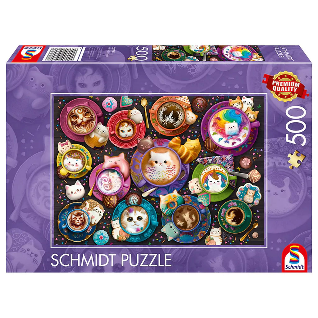 Puzzle Schmidt Coffee Art Kittens, 500 piese