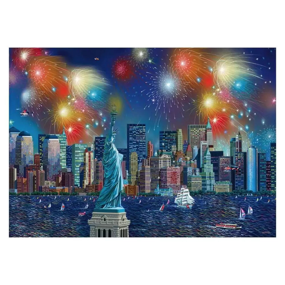 Puzzle Schmidt - Statuia Libertății cu artificii, 1000 de piese - 1 | YEO