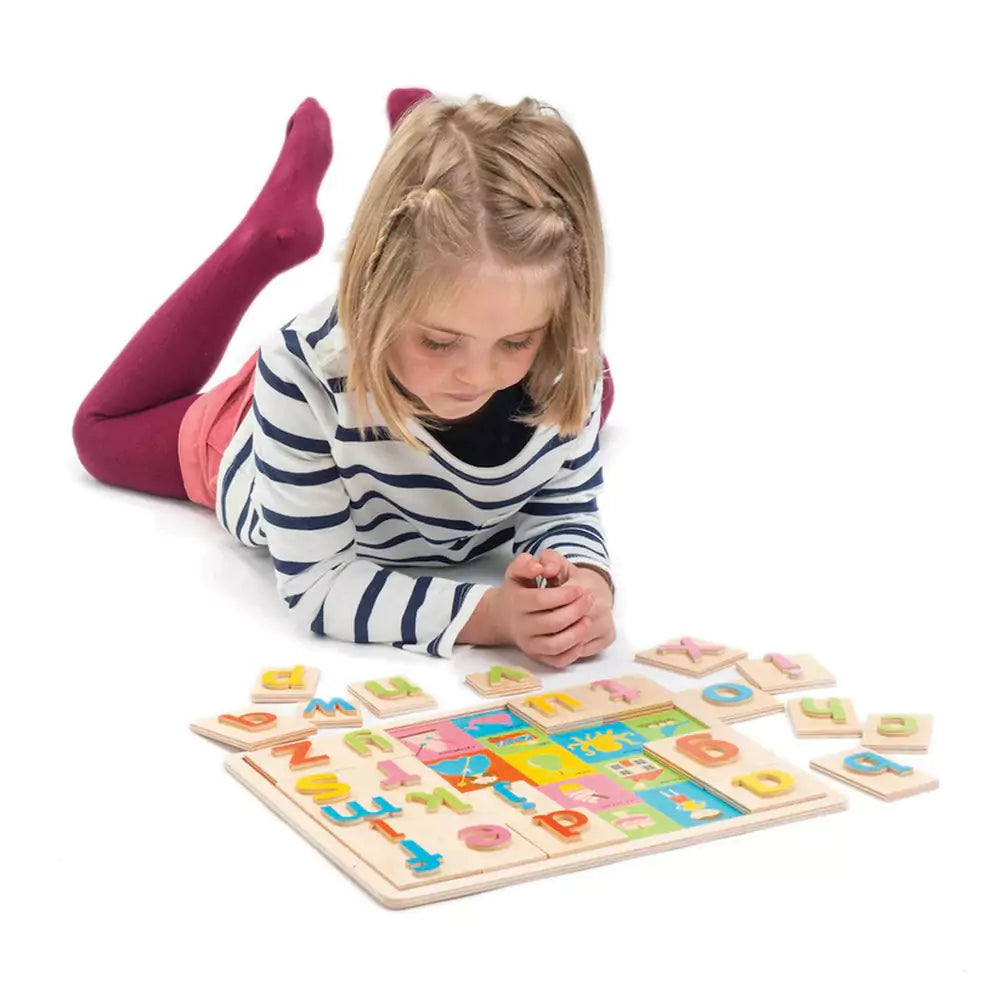 Tender Leaf Toys  Alfabet din lemn cu ilustrații Alphabet Pictures TL8416 - 2 | YEO