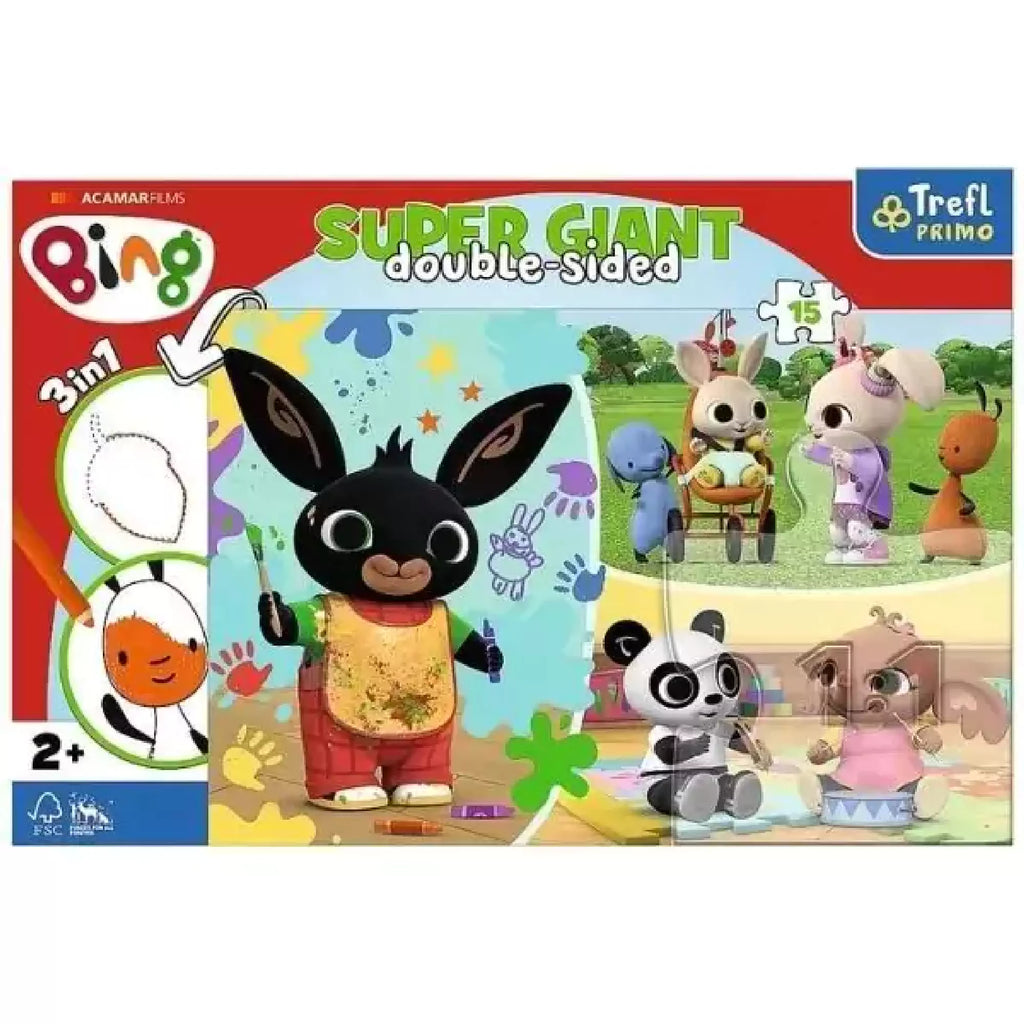 Puzzle Trefl: Ziua veselă a lui Bing, 15 piese