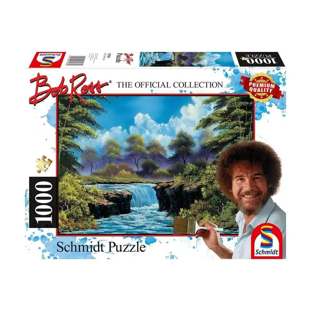 Puzzle Schmidt - Bob Ross: Cascadă în lumină, 1000 de piese