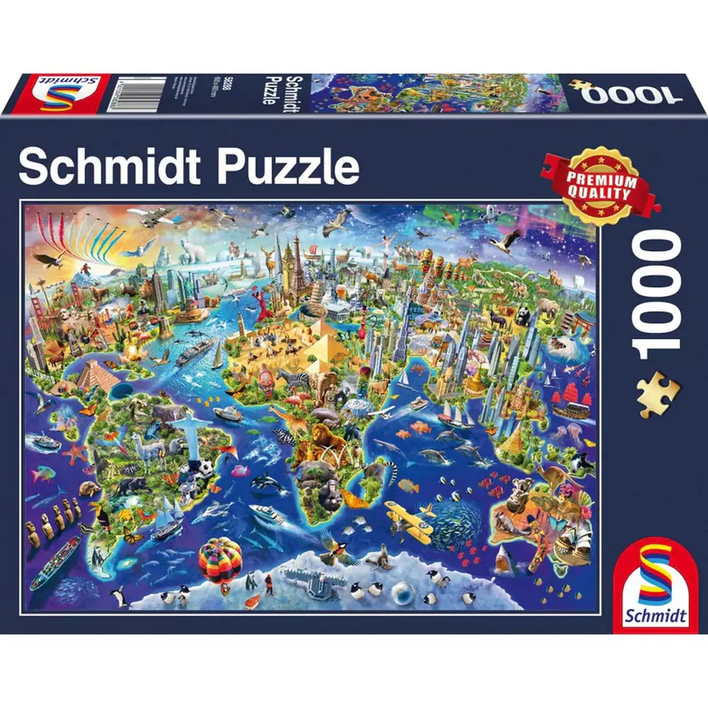 Puzzle Schmidt 1000 de piese - Descoperă lumea