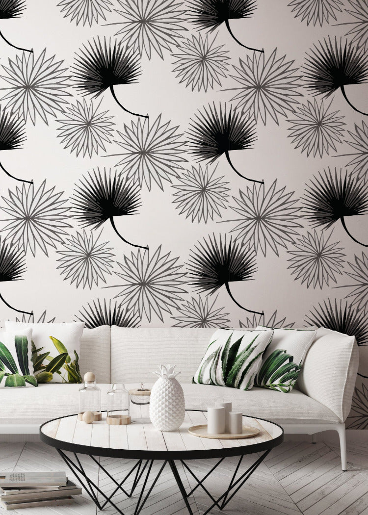 Deco Fan - Indigo Wallpaper by Bohemian Bungalow – Mitchell Black