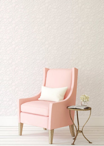 Peach on the Vine - Silver Wallpaper - MB SIGNATURE
