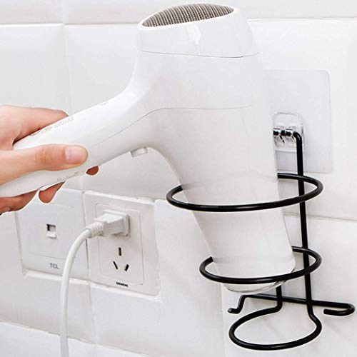 ZIZLY Self Adhesive Hair Dryer Holder Bathroom Wall Storage Shelf Orga –  Watanz.com