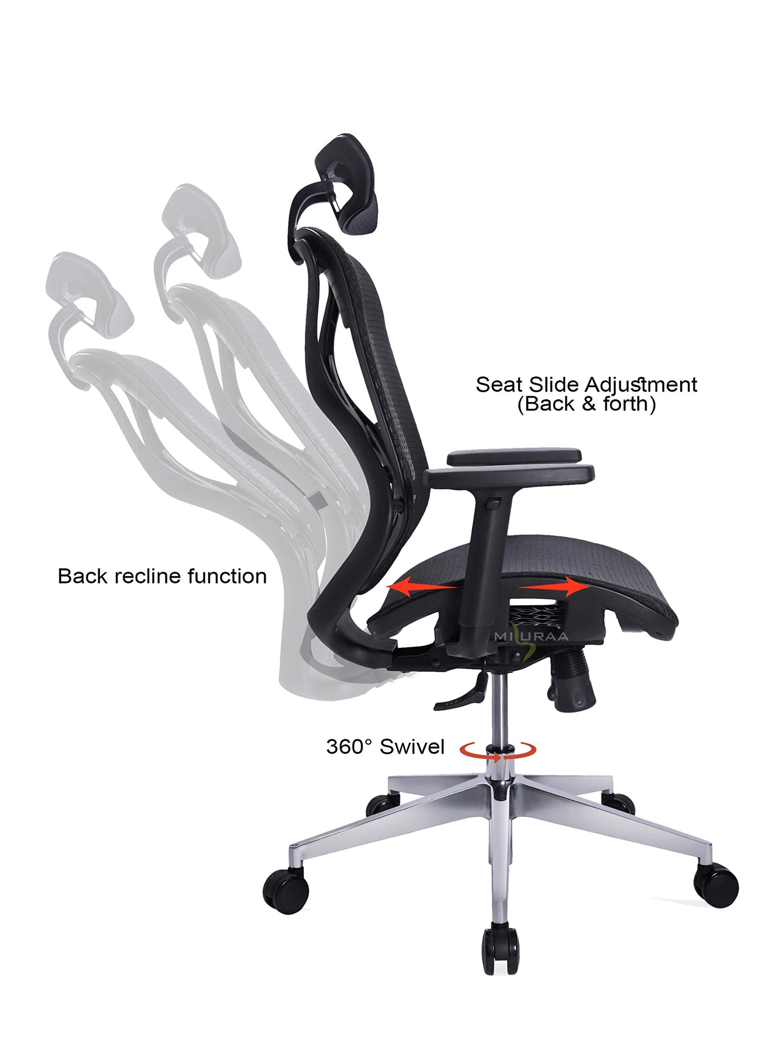 misuraa xenon high back ergonomic chair