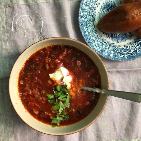 Rosehip and Rye Katya's mum's borsch