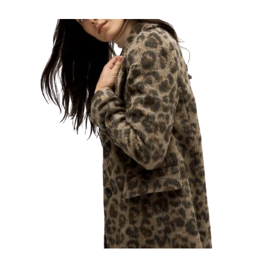 KATE SPADE Women's Brushed Leopard Wool Blend Coat in Hazelnut – Price Lane  Clearance