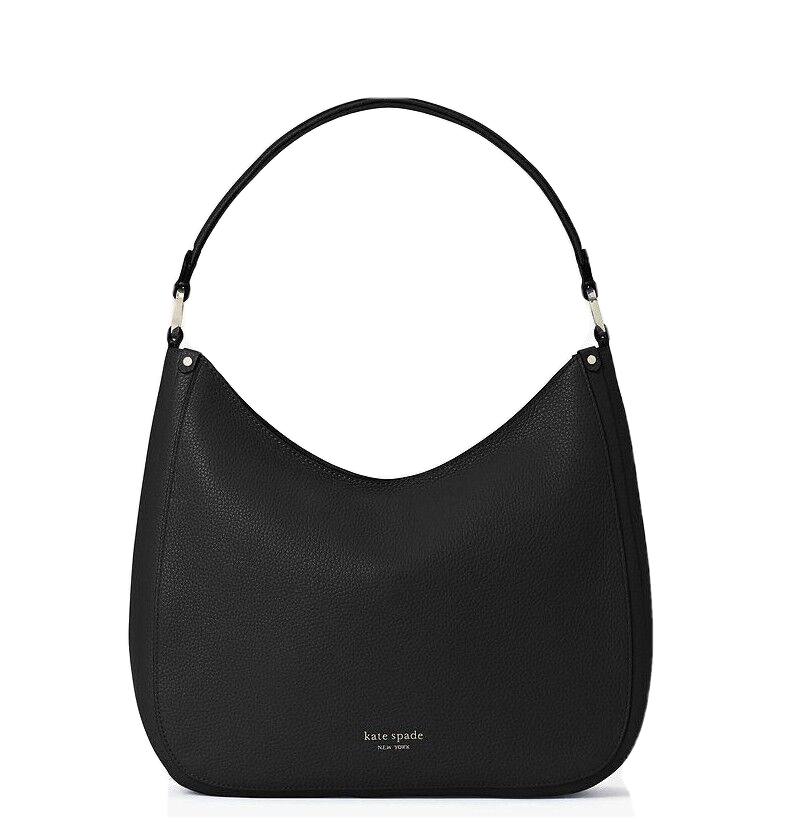 KATE SPADE New York Roulette Pebbled Leather Hobo Handbag in Black – Price  Lane Clearance