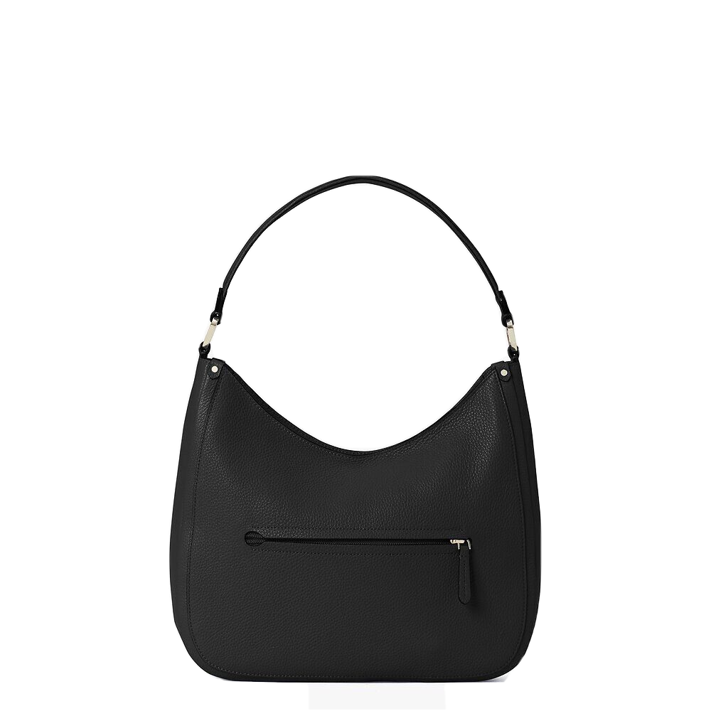 KATE SPADE New York Roulette Pebbled Leather Hobo Handbag in Black – Price  Lane Clearance