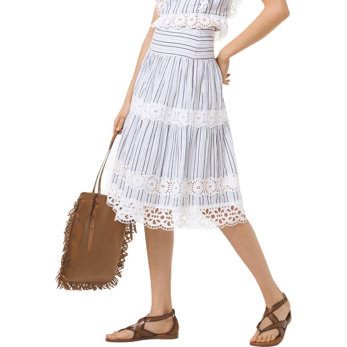 MICHAEL KORS Women's Cotton Eyelet A-Line Skirt – Price Lane Clearance