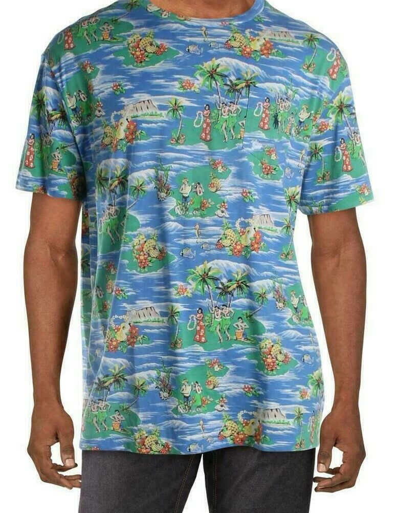 POLO RALPH LAUREN Men's Hawaiian Style T-Shirt – Price Lane Clearance