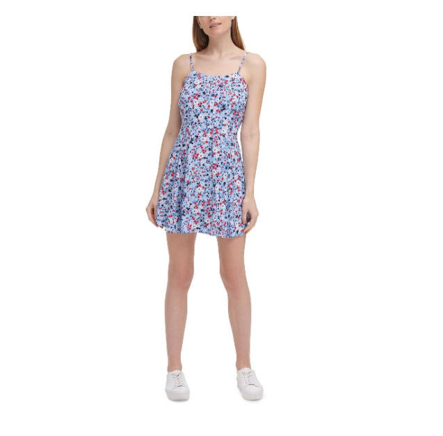 CALVIN KLEIN JEANS Women's Mini Summer Dress in Light Blue – Price Lane  Clearance