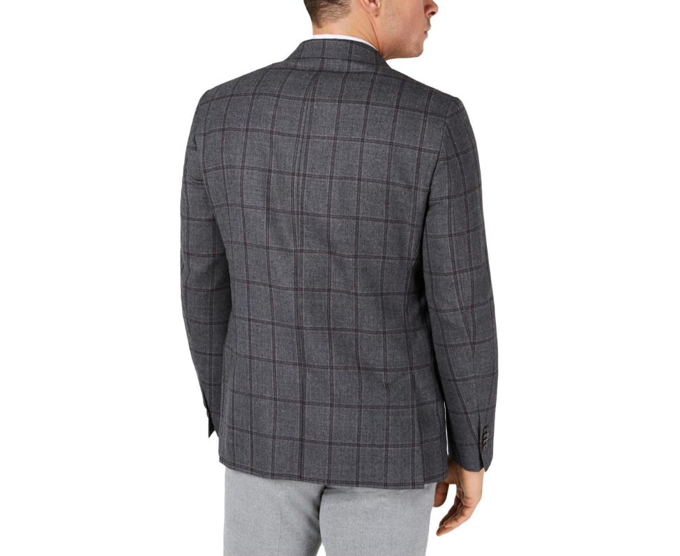 MICHAEL KORS Men's Wool Blend Window Pane Sport Coat Jacket in Charcoa –  Price Lane Clearance