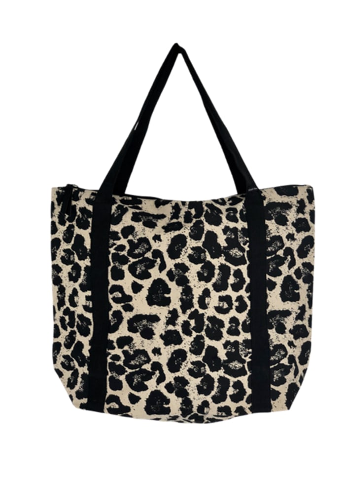 leopard print shopper bag