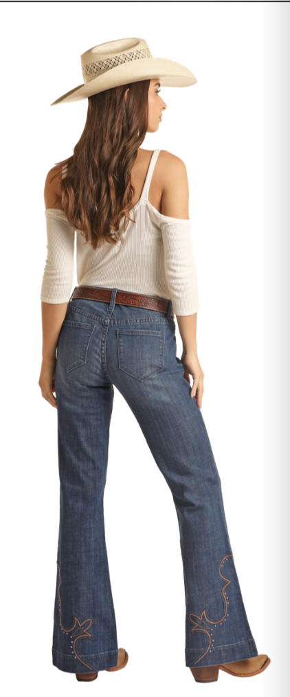Buy HONNETE Casual Regular Fit Bell Bottom Black Jeans online