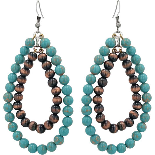 Montana Silversmiths, Triple Bloom Conchos Turquoise Earrings, AER5445