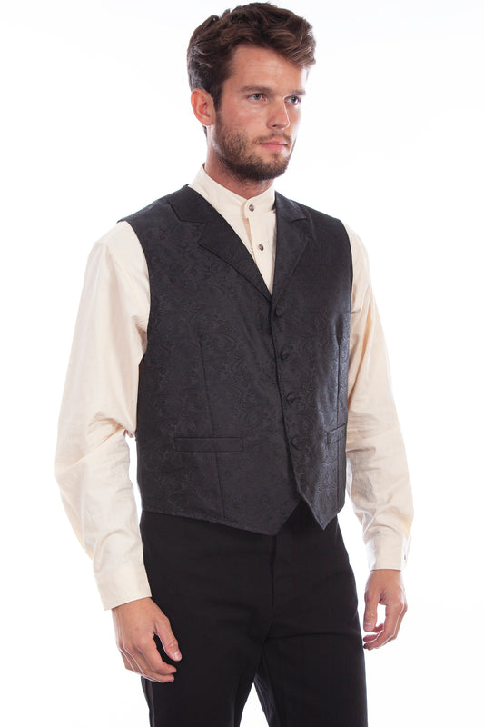 Scully Western Vest Mens Silk Jacquard Formal Dress Button 535344