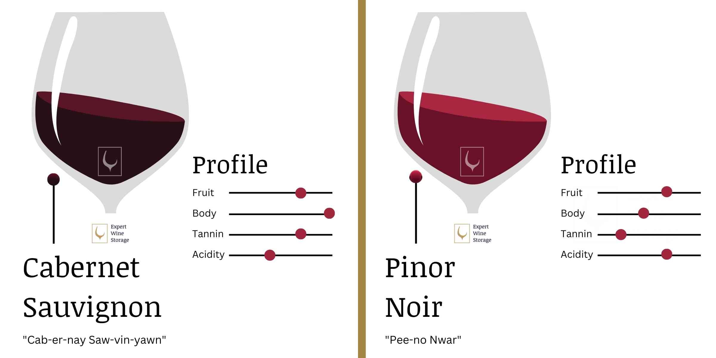 Cab Sauvignon Vs Pinot Noir Tasting Notes