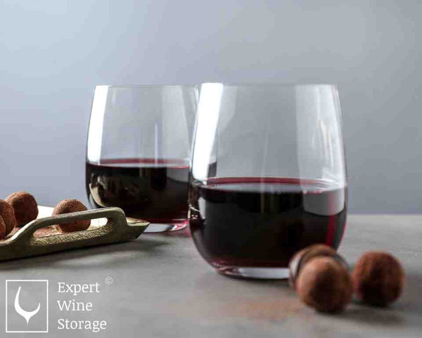 Chocolates and wine glasses
