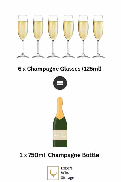 Champagne Glasses in 1 Bottle