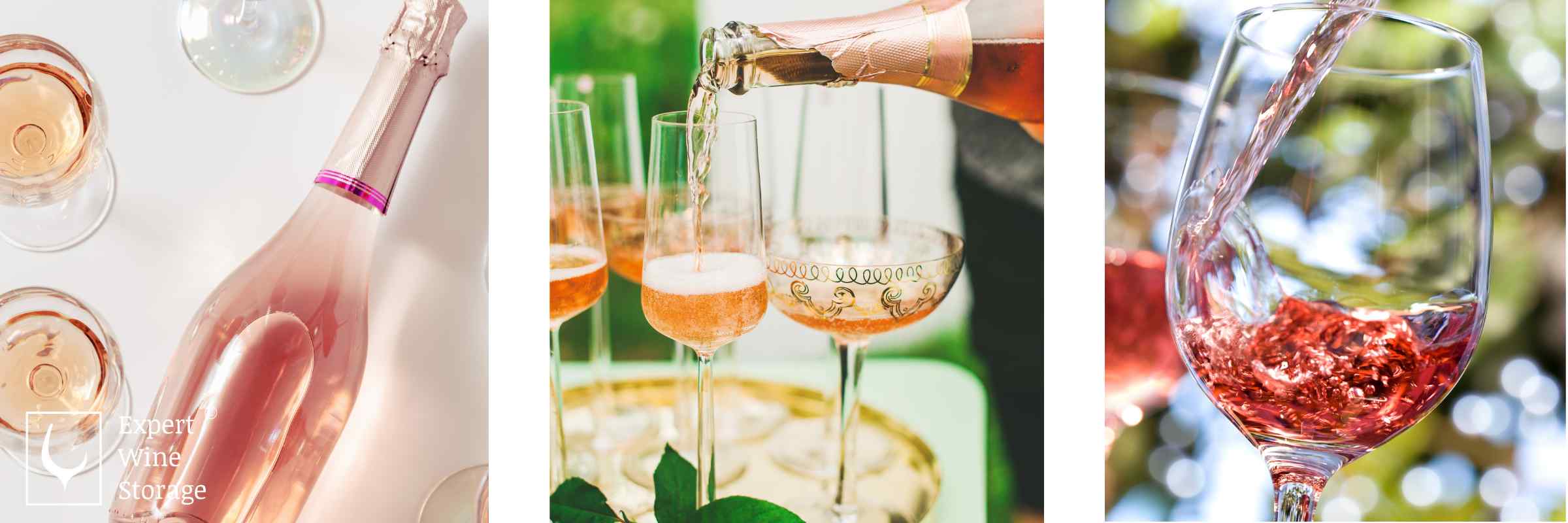 Rose Wine Being Poured