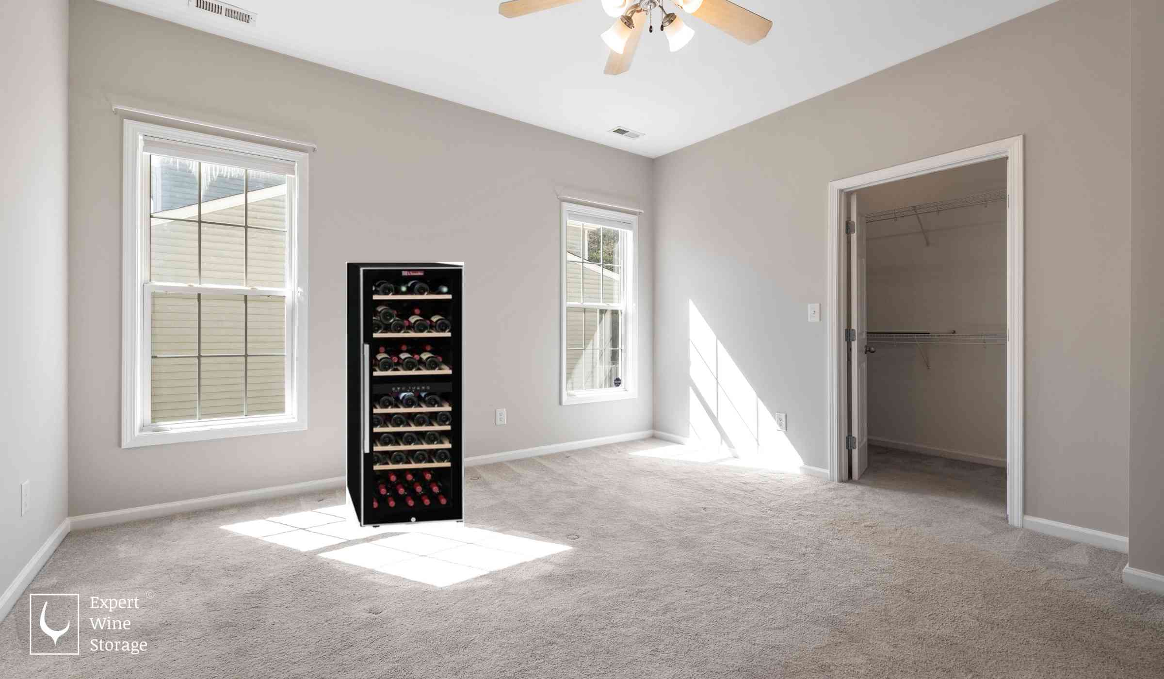 Wine Fridge in a House on Carpet