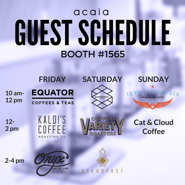 acaia booth schedule