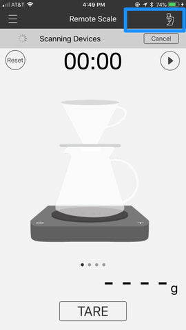 acaia coffee scale brewmaster sette