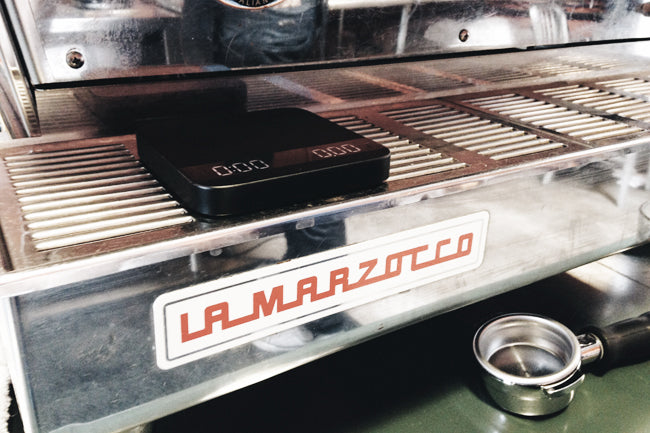 La Marzocco Linea Mini + Acaia Lunar scale with brew-by-weight