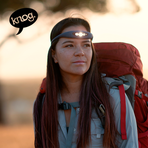 Knog headlamp for outdoor activities and running