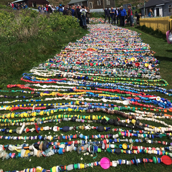 Bottle Top Chain Launch, Chain Made From Bottle Tops Found On Beaches Locally