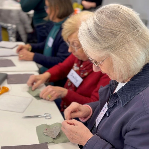 Making a Slow Stitched Linen Coaster at The Box, Plymouth