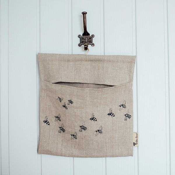 Bee Linen Peg Bag from the Honey Bee Collection by Helen Round