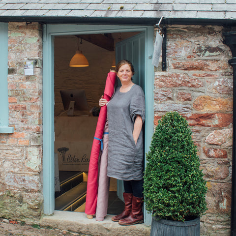 Helen Round in the doorway of shop at The Barrow Centre, Mount Edgcumbe Park