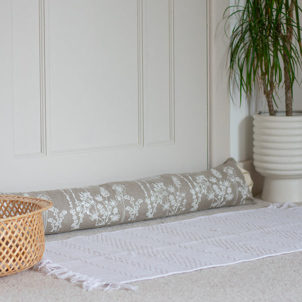 Natural Linen Draught Excluder from the Garden Collection by Helen Round