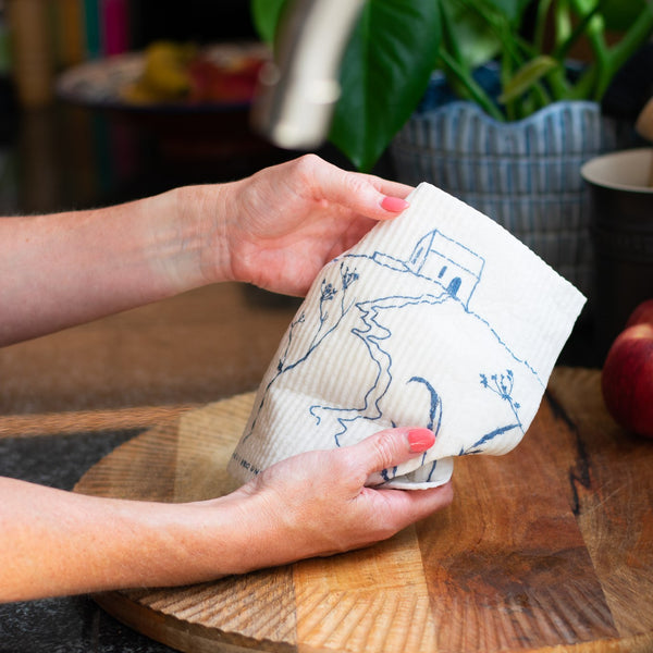 Rame Head Design Eco Kitchen Sponge Cloth from the Rame Head Collection by Helen Round
