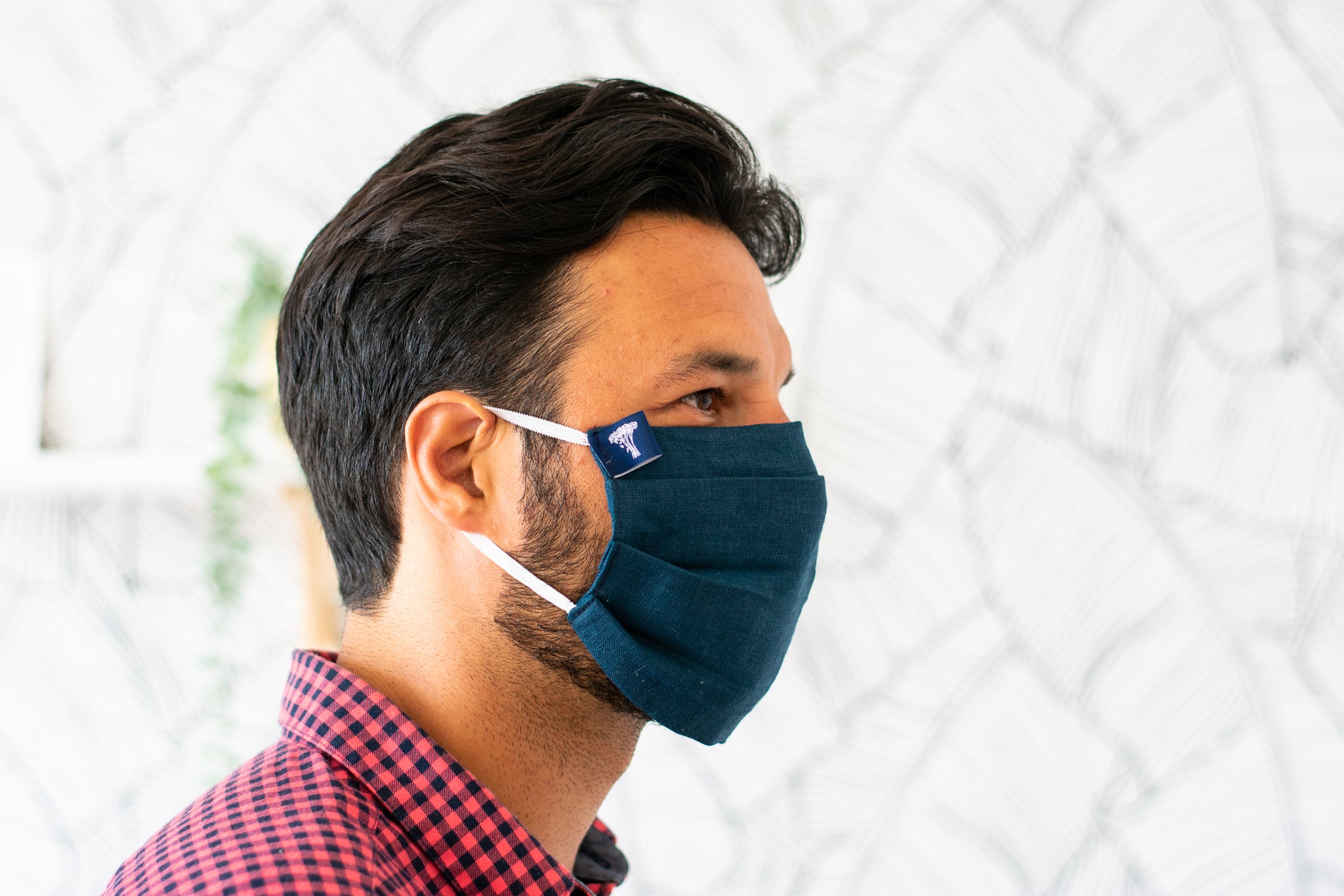 Breathable Linen Face Mask - loops