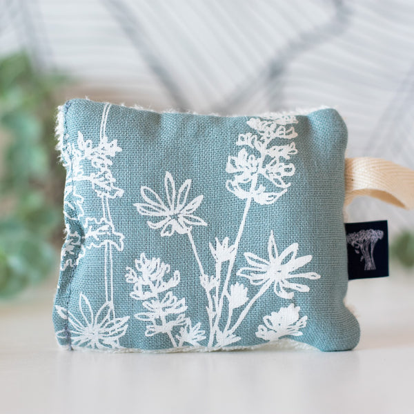 Duck Egg Blue Linen & Bamboo Reusable Eco Sponge from the Eco Collection by Helen Round