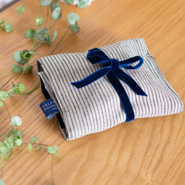 Folding Striped Linen Sewing Kit from Helen Round