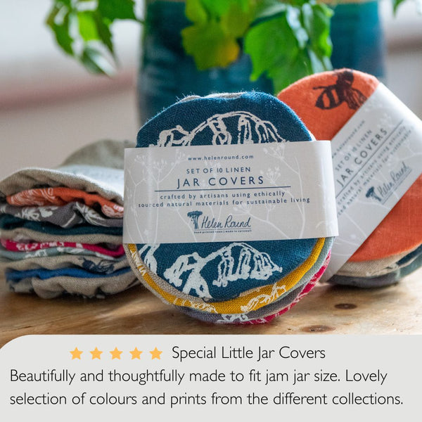 Five Star Review of Reusable Linen Jar Covers from Helen Round