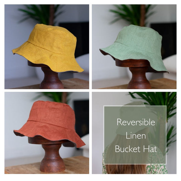 Reversible Linen Bucket Hat