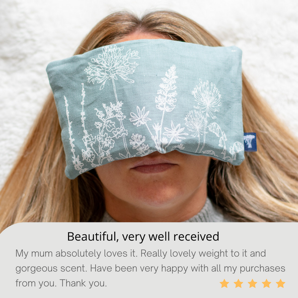 Testimonial for Linen Eye Pillow From the Garden Collection by Helen Round