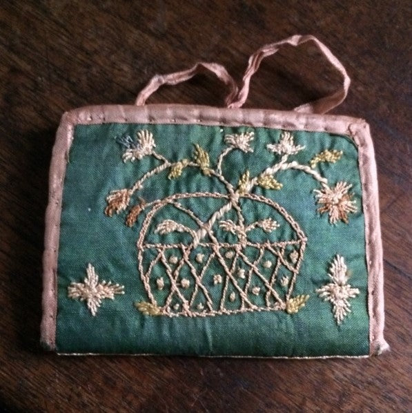 Huswif, heavily embroidered from the Hyland House Collection, US