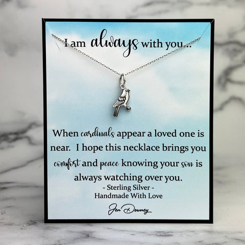 Cardinals Appear Quote Thoughtful Gift Sterling Necklace – Jen Downey