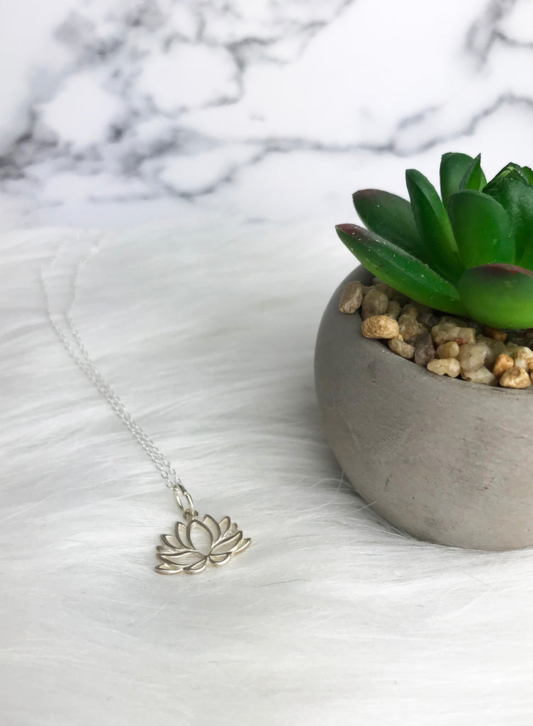 Lotus Meaning Quote Rise From Muddy Water Sterling Silver Necklace ...