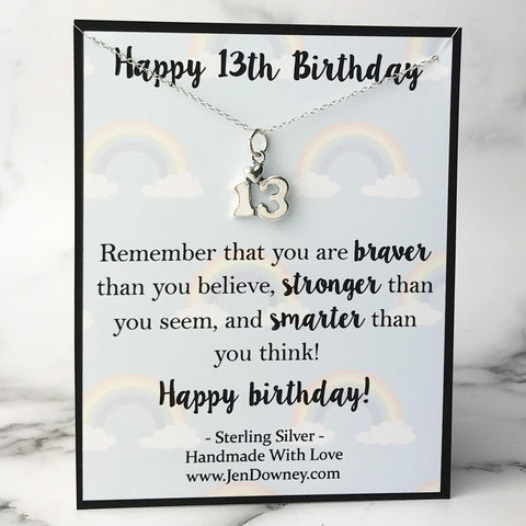 13th Birthday Gift - Birthstone Satellite Necklace - 13 Birthstones fo –  Honey Willow - handmade jewellery