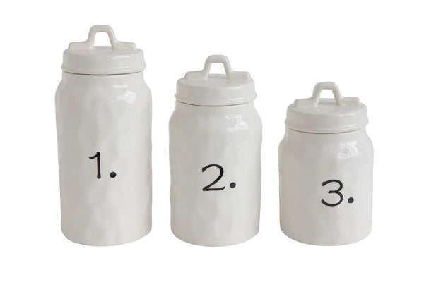 Laura of Pembroke Ceramic Numbered Canisters