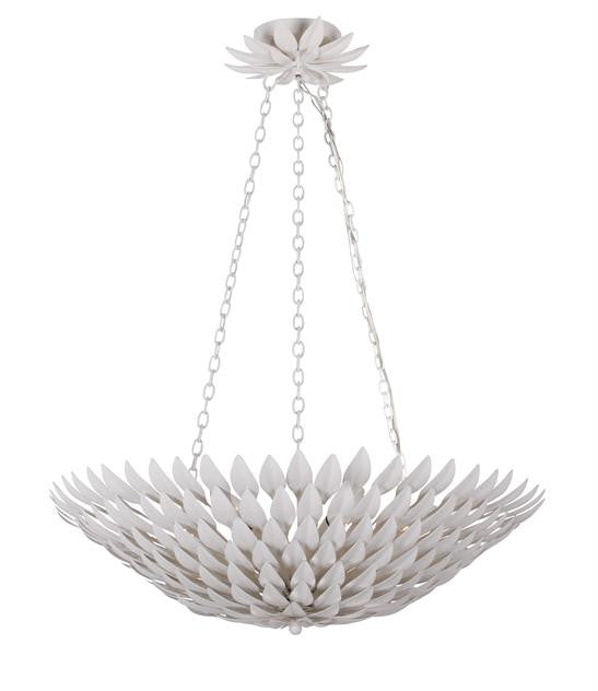 white leaf chandelier