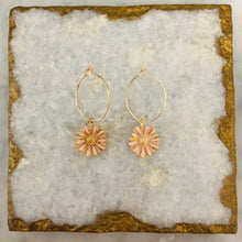 Load image into Gallery viewer, Small Daisy Hoops - Pink
